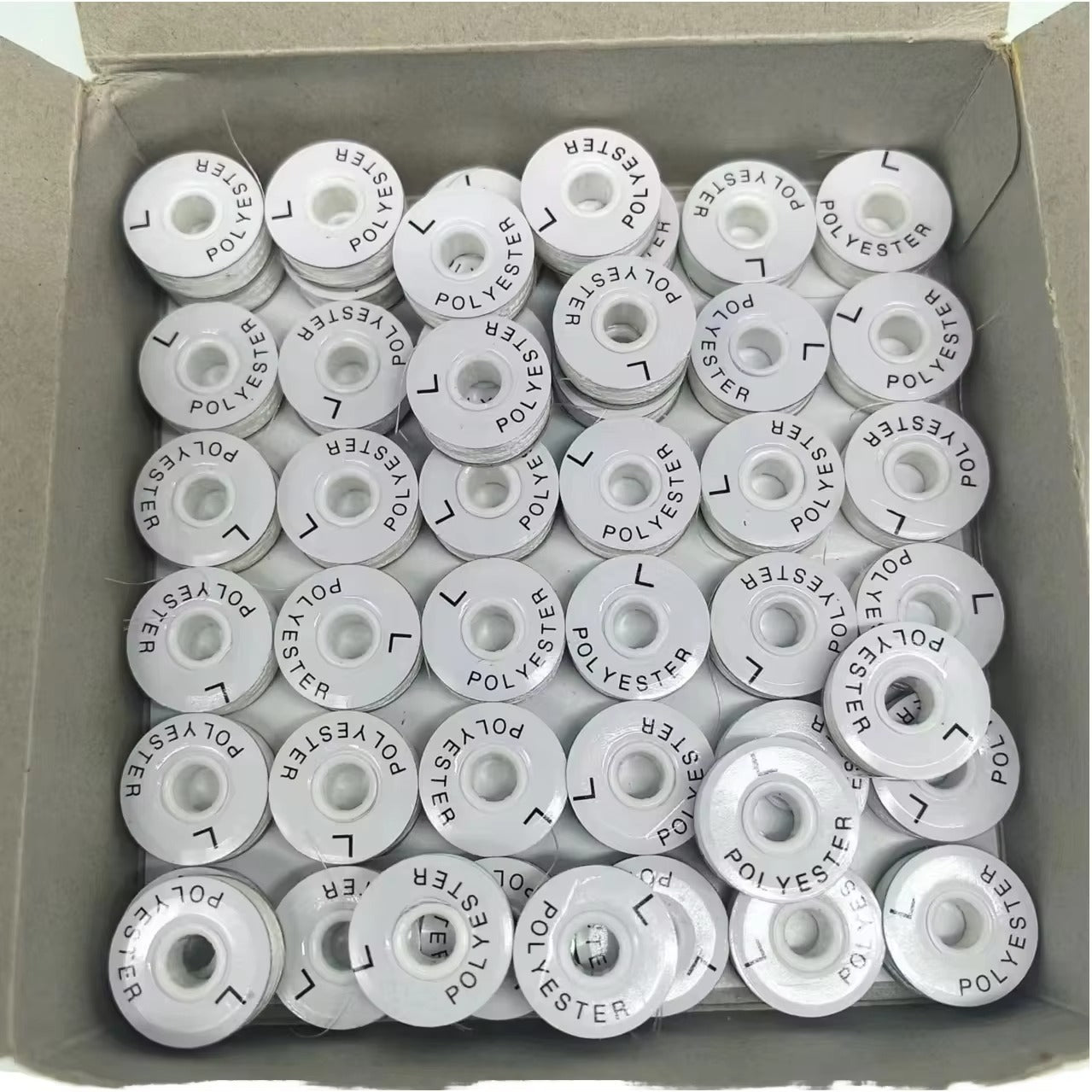Pre-Wound Bobbins Style L Plastic Core with Sides