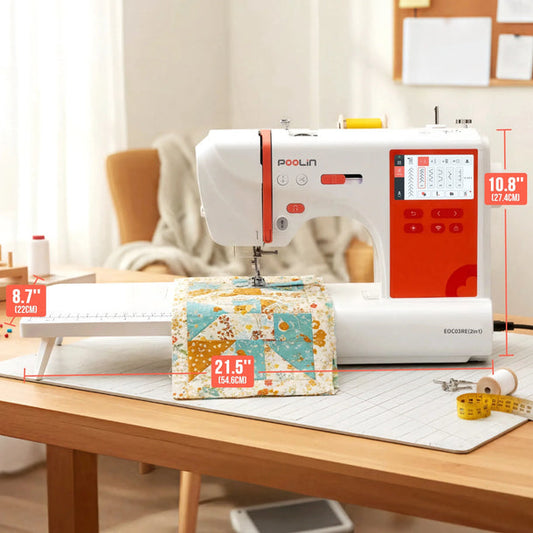 Poolin EOC03 (2in1) Newest home use automatic embroidery machine computerized for Crafters and Start Business