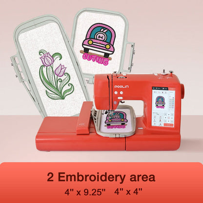 PooLin EOC05RE Computerized Home Embroidery Machine For Beginner