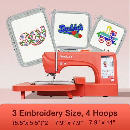 PooLin EOC06RE Computerized Embroidery Machine For Home Business