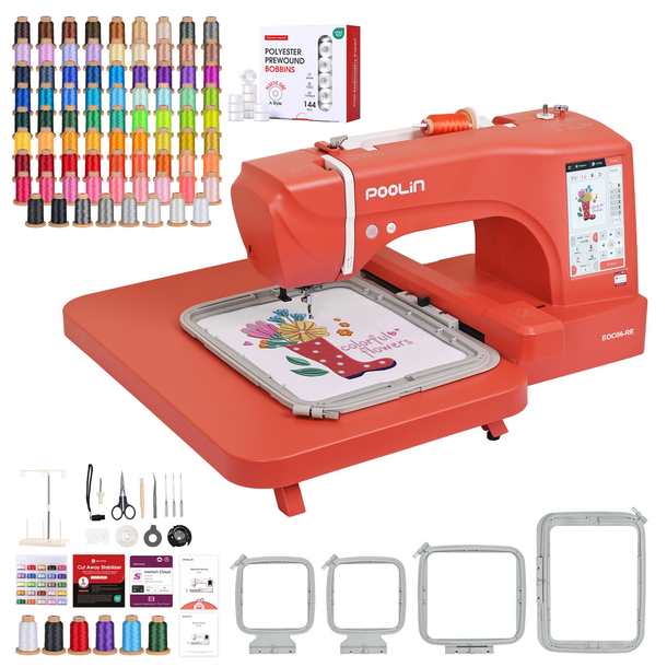 PooLin EOC06RE Computerized Embroidery Machine For Home Business