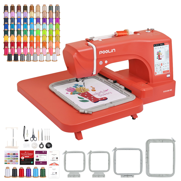 PooLin EOC06RE Computerized Embroidery Machine For Home Business