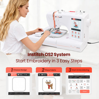 PooLin EOC05 Computerized Home Embroidery Machine For Beginner