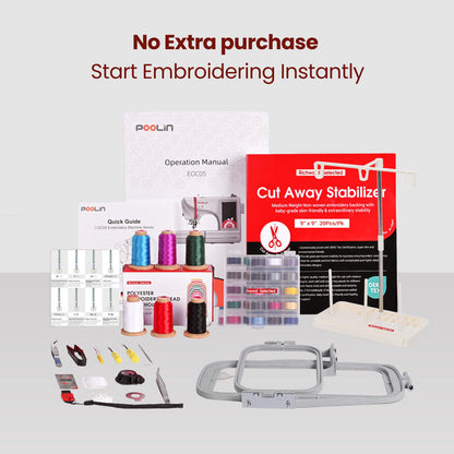 PooLin EOC05 Computerized Home Embroidery Machine For Beginner