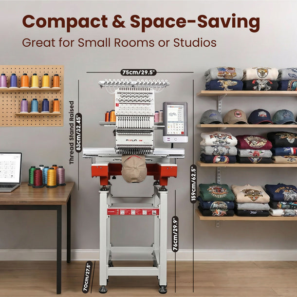POOLIN EOX 350*500mm Commercial Embroidery Machine For Beginner Home delivery & Tax Included