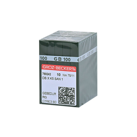 GROZ DB×K5 SAN1 RG Nm75/11 Round Shank Embroidery Needle for Industrial Embroidery Machine 10packs