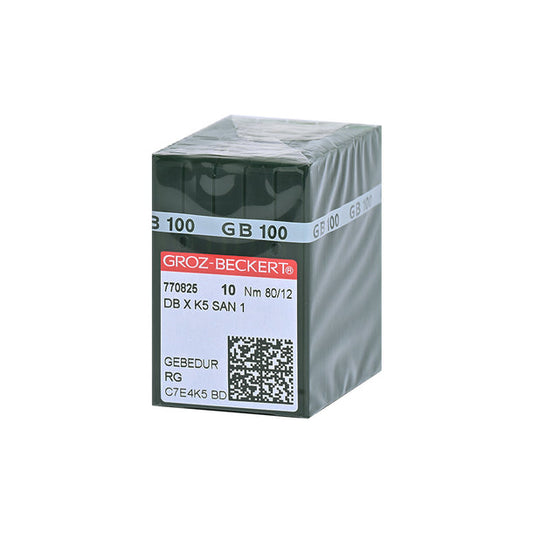 GROZ DB×K5 SAN1 RG Nm80/12 Round Shank Embroidery Needle for Industrial Embroidery Machine 10packs