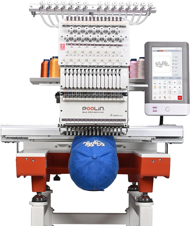POOLIN EOX 350*500mm Commercial Embroidery Machine For Beginner Home delivery & Tax Included