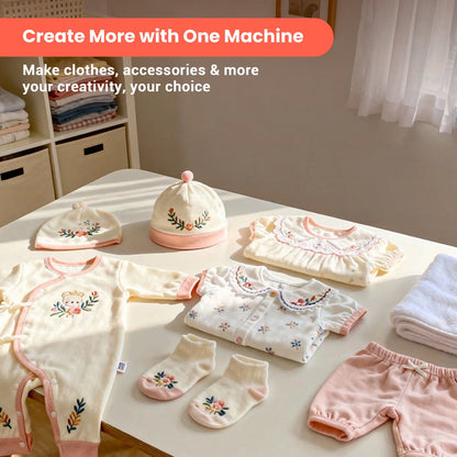 Poolin EOC03 (2in1) Newest home use automatic embroidery machine computerized for Crafters and Start Business
