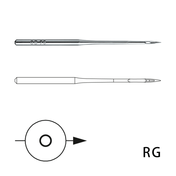 GROZ DB×K5 SAN1 RG Nm70/10 Round Shank Embroidery Needle for Industrial Embroidery Machine 10packs