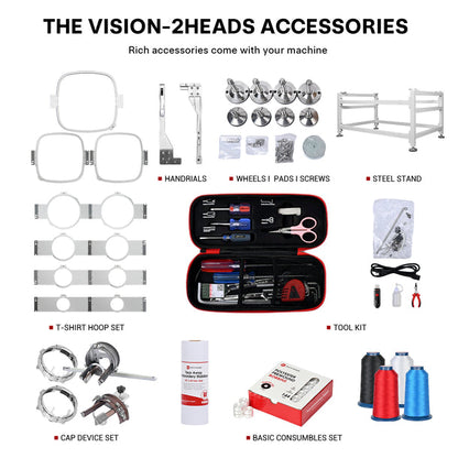 BAi THE VISION (2 Heads) Computerized Industrial Embroidery Machine